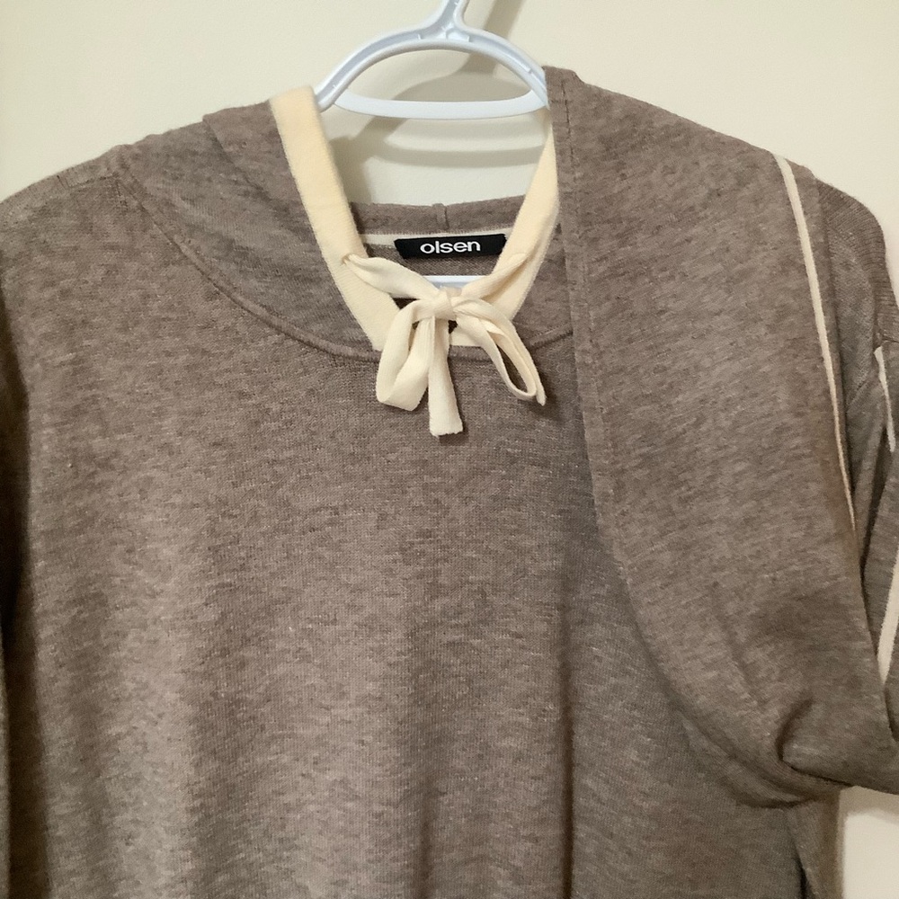 OLSEN Beige/Cream Hooded Dress (NWOT)